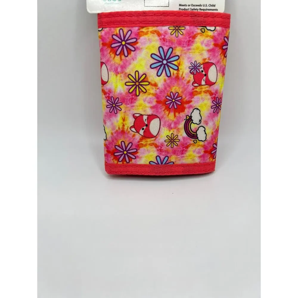 Squishmallows FIFI the Fox Flower Kids Tri-Fold Wallet KellyToy BioWorld